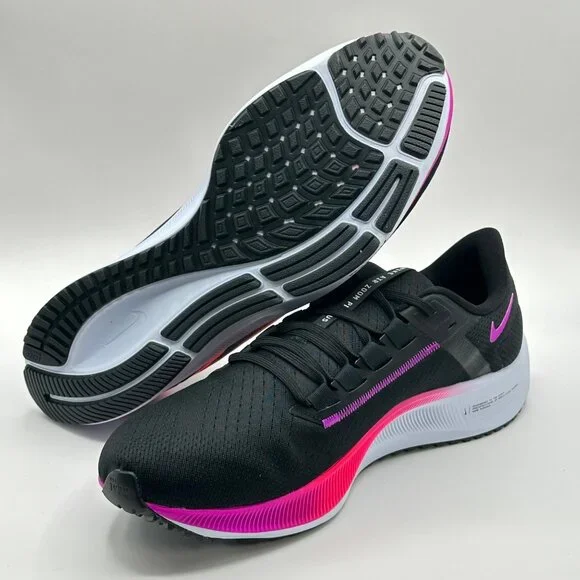 Men's Nike Air Zoom Pegasus 38  Black Hyper Violet CW7356-011 Size 12 - Picture 6 of 12